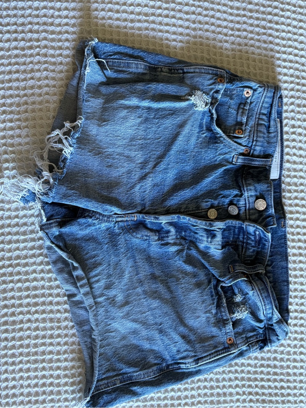 GAP Distressed Light Blue Denim Cutoff Shorts